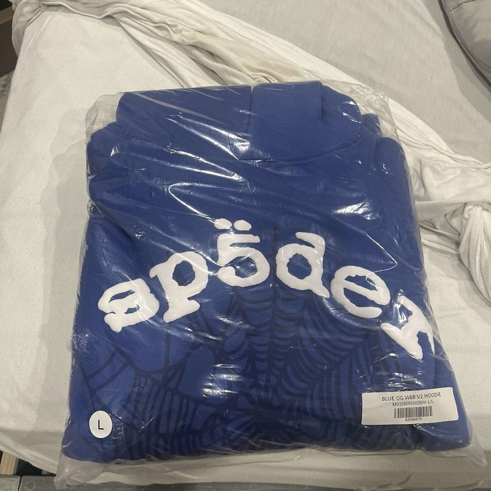blue sp5der hoodie